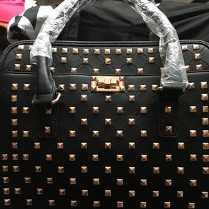 Black Purse with Gold Studs